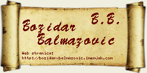Božidar Balmazović vizit kartica